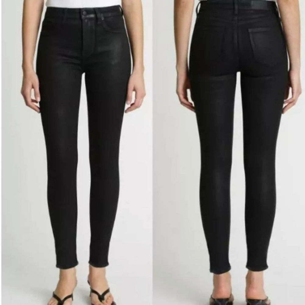 Pistola NWT Size 31 Aline Black Coated Ankle Jean High Rise Skinny New 178$